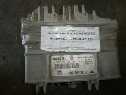 Εγκέφαλος Κινητήρα 8A0907311L / 0261203188/189 BOSCH  για VW, PASSAT, ( 1993 - 1996 )  ( 3A2 - 35I ) ΤΕΛΑΡΟ 10*253677 Εγκέφαλος Κινητήρα 8A0907311L / 0261203188/189 BOSCH  για VW, PASSAT, ( 1993 - 1996 )  ( 3A2 - 35I ) ΤΕΛΑΡΟ 10*253677