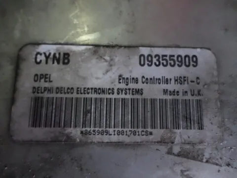Εγκέφαλος Κινητήρα 09355909 CYNB για OPEL ASTRA (1998 - 2004) G 1400 (X14XE) (Z14XE) Petrol 90 16 valve ΤΕΛΑΡΟ 3*245244 -  Εγκέφαλος Κινητήρα 09355909 CYNB για OPEL ASTRA (1998 - 2004) G 1400 (X14XE) (Z14XE) Petrol 90 16 valve ΤΕΛΑΡΟ 3*245244 -