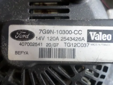 Δυναμό - Εναλλάκτης 7g9n10300cc για FORD MONDEO (2007 - 2010) Mk4a (BA7 - CD345) 1600 (RHBA) Petrol 110 Ti -  Δυναμό - Εναλλάκτης 7g9n10300cc για FORD MONDEO (2007 - 2010) Mk4a (BA7 - CD345) 1600 (RHBA) Petrol 110 Ti -