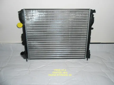 Ψυγείο Κινητήρα (Νερού) 1.2-1.5cc +A/C(480x414x22) για RENAULT CLIO ( 1998 - 2001 )  , KANGOO ( 1998 - 2008 ) , NISSAN KUBISTAR ( 1998 - 2008 ) Ημιτασιόν Ψυγείο Κινητήρα (Νερού) 1.2-1.5cc +A/C(480x414x22) για RENAULT CLIO ( 1998 - 2001 )  , KANGOO ( 1998 - 2008 ) , NISSAN KUBISTAR ( 1998 - 2008 ) Ημιτασιόν