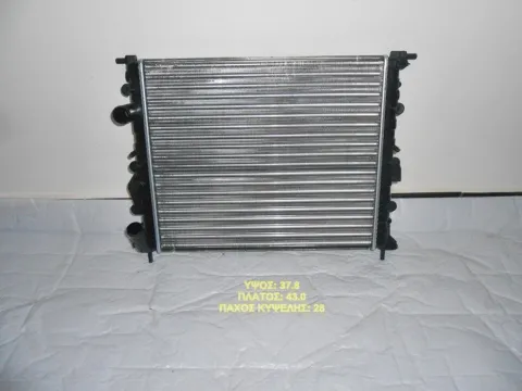 Ψυγείο Κινητήρα (Νερού) 1.4-1.6cc(430x378x28) για RENAULT CLIO , DACIA SANDERO , LOGAN , SCENIC , MEGANE , KANGOO , NISSAN KUBISTAR Ημιτασιόν Ψυγείο Κινητήρα (Νερού) 1.4-1.6cc(430x378x28) για RENAULT CLIO , DACIA SANDERO , LOGAN , SCENIC , MEGANE , KANGOO , NISSAN KUBISTAR Ημιτασιόν