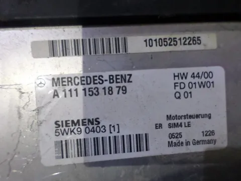 Εγκέφαλος Κινητήρα A1111531879 για MERCEDES E - CLASS (1999 - 2002) (W210) 2000 ((M111.957)) Petrol 163 E 200 Kompressor    ΤΕΛΑΡΟ 5"(ΠΙΣΩ ΣΚΑΛΑ) - 