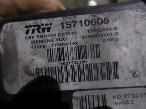 Μονάδα ABS S118676001O για PEUGEOT 407 (2004 - 2008) (6D_) 2000 (RHR) Diesel 136 HDi -  Μονάδα ABS S118676001O για PEUGEOT 407 (2004 - 2008) (6D_) 2000 (RHR) Diesel 136 HDi -