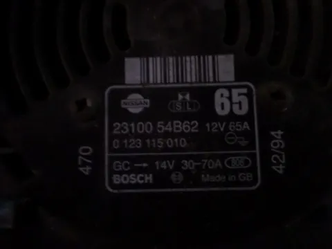 Δυναμό - Εναλλάκτης 0123115010 για NISSAN MICRA (2000 - 2003) (K11) -  Δυναμό - Εναλλάκτης 0123115010 για NISSAN MICRA (2000 - 2003) (K11) -