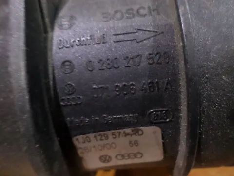 Μετρητής Μάζας Αέρος (MAF - LUFT - AIR FLOW) 0280217529 για VW BORA (1998 - 2005)  "ΤΕΛΑΡΟ 3"(πισω τοιχο) - 