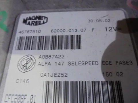 Εγκέφαλος Κινητήρα 46767510 για ALFA ROMEO 147 (2000 - 2004) (937) 3200 (932A.000) Petrol 250 GTA ΤΕΛΑΡΟ 2 *243851* -  Εγκέφαλος Κινητήρα 46767510 για ALFA ROMEO 147 (2000 - 2004) (937) 3200 (932A.000) Petrol 250 GTA ΤΕΛΑΡΟ 2 *243851* -