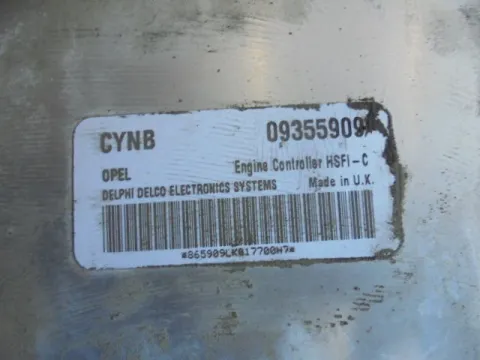 Εγκέφαλος Κινητήρα 09355909 για OPEL ASTRA (1998 - 2004) G -  Εγκέφαλος Κινητήρα 09355909 για OPEL ASTRA (1998 - 2004) G -