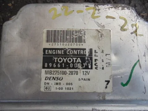 Εγκέφαλος Κινητήρα 89661-0D071 για TOYOTA YARIS (2003 - 2005) (XP10) ΤΕΛΑΡΟ 11*260064 - 