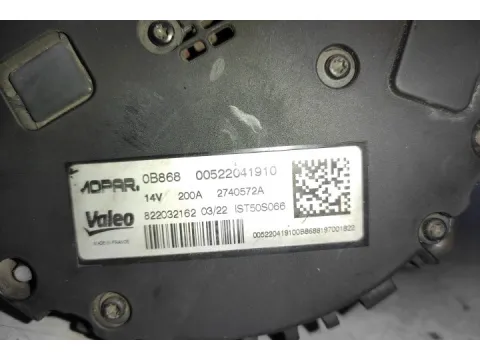 Δυναμό - Εναλλάκτης 00522041910 για FIAT PANDA (2012 - ) ( )  - 