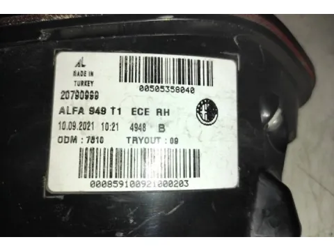 Φανάρι Πίσω Δεξί Led για ALFA ROMEO STELVIO ( 2017 - 2023 ) SUV - ΕΚΤΟΣ ΔΡΟΜΟΥ - 5dr  - 