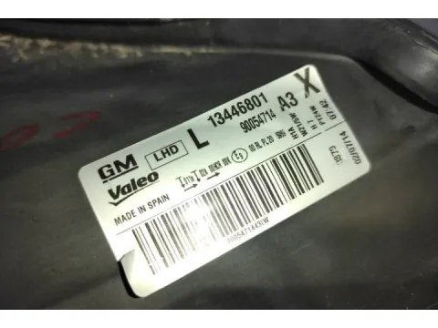 Φανάρι Εμπρός Αριστερό (Μαύρο Φόντο) για OPEL CORSA (2011 - 2014) D - 