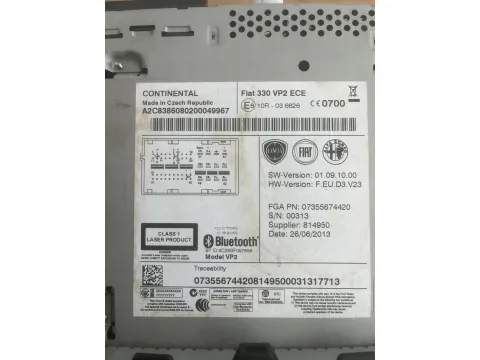 Ραδιο CD Ηχοσύστημα για FIAT 500 (2012 - ) (L) *07355674420*  - 